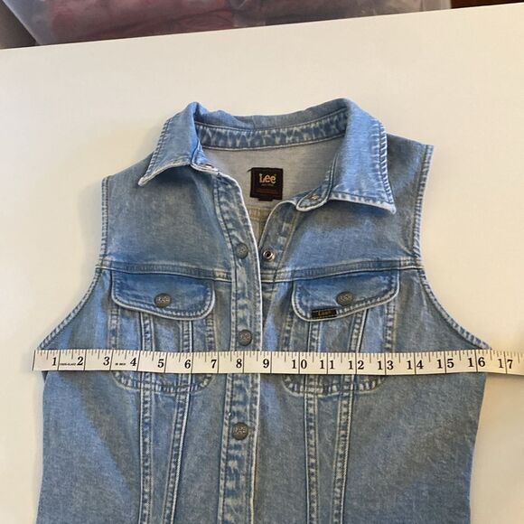Lee Sleeveless Light Denim Mini Dress Size XS - Picture 13 of 14